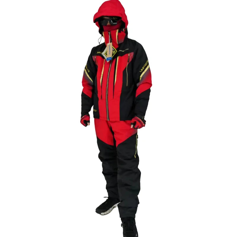 Men's Winter Rock Fishing Clothing Suit, Thick, Warm, Sprint Coat, Overall Pants, Thin, Waterproof, 2-Piece Suit, New, 2024