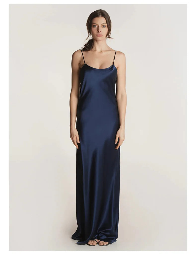 19Mm Silk Maxi Dress 100% Mulberry Silk Luxurious Women'S Evening Dresses 2025 Summmer Long Women'S Summer Dress