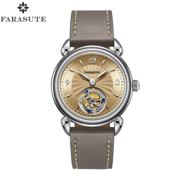 FARASUTE Tourbillon Sports Watch Men Luxury Watch Peacock Tourbillon Movement Sapphire Stainless Steel Waterproof Watch Relogio
