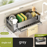 Kitchen Storage Rack Rag Drain Household Sink Sponge Shelf Faucet Dishwasher Sink Multi-function Storage Tool